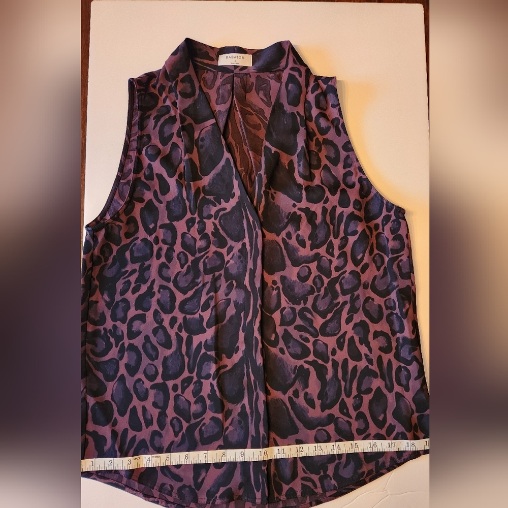 Babaton Pink and Black Patterned Top S